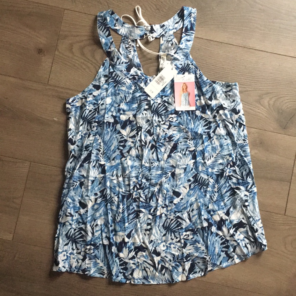 Blue Floral tank